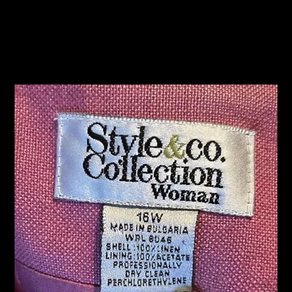 Style & Co Pink Linen Blazer, Size 16. - Picture 5 of 5
